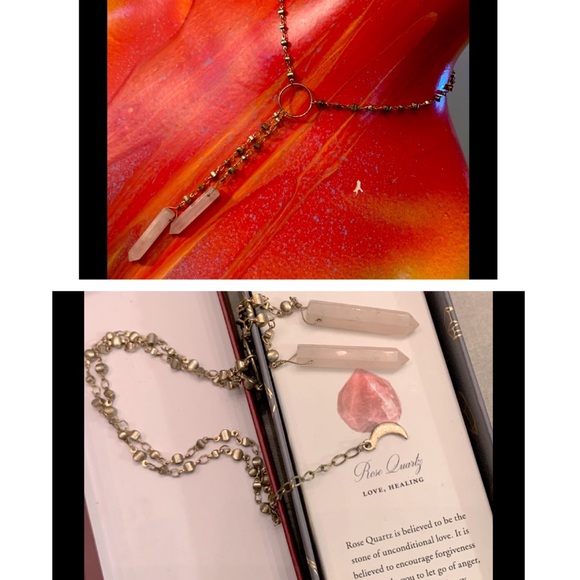 LUNA NORTE 🌙 Rose Quartz Adjustable Love Healing Necklace - Picture 9 of 10